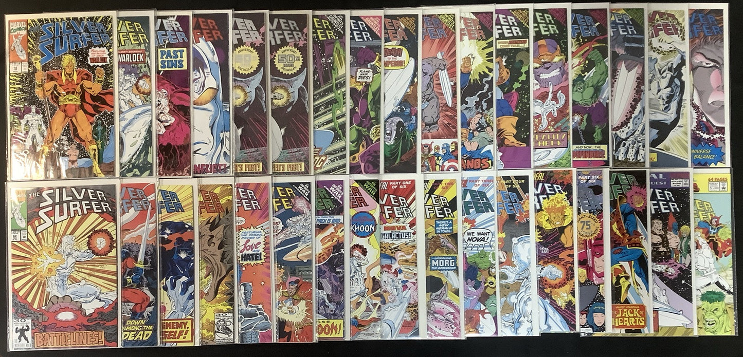 Silver Surfer #46-76 + Annuals #4-5 Comic Lot, 1st + 2nd Print #50, High Grade