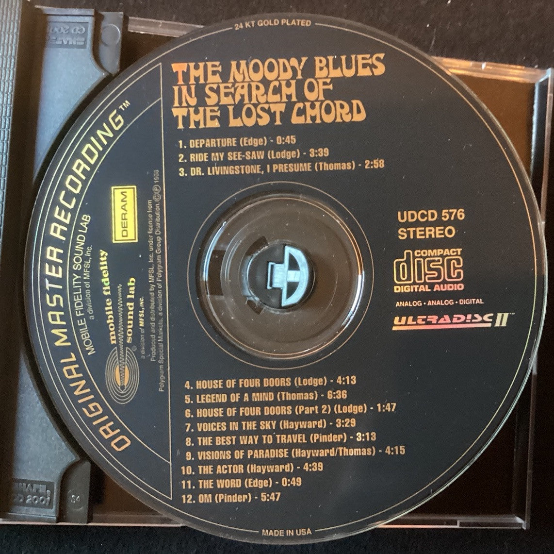 The Moody Blues In Search of the Lost Chord 24K Gold CD Audiophile Quality -JD