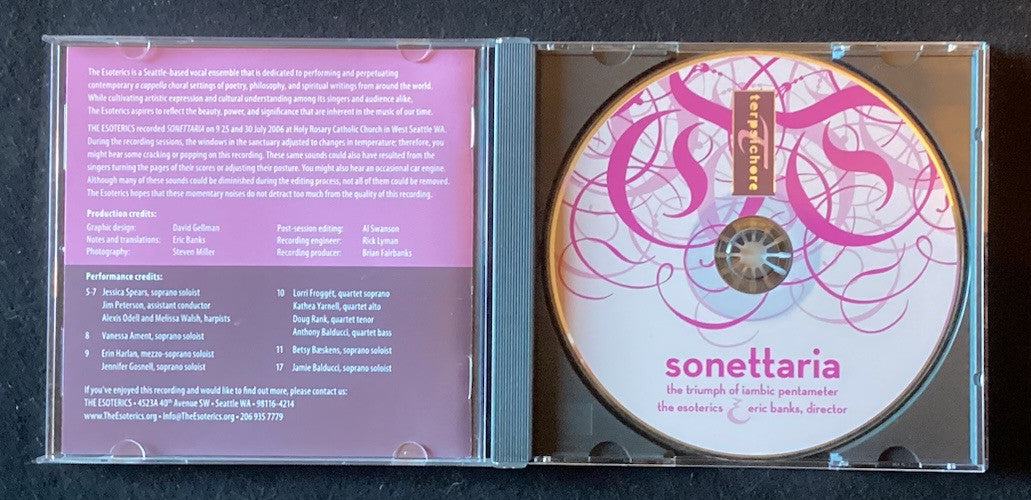 Sonettaria: The Triumph of Iambic Pentameter (CD, Like New) -JD