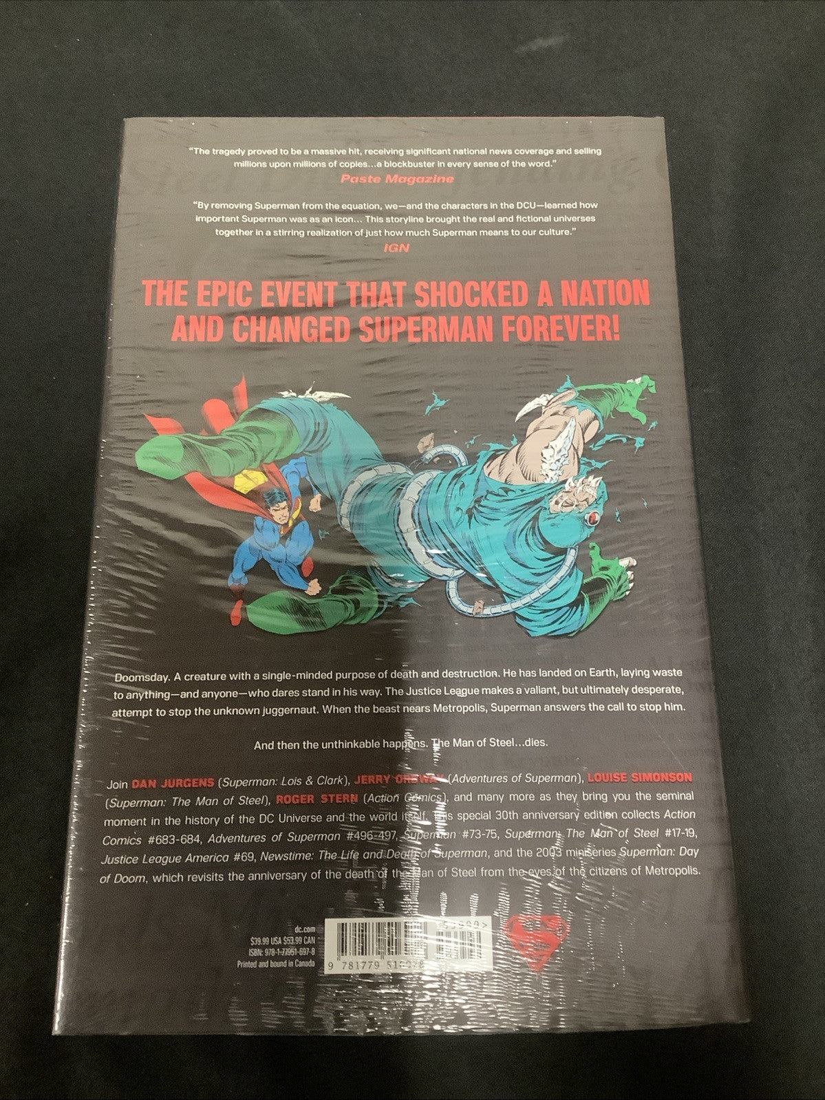 Death of Superman 30th Anniversary Deluxe Edition, Hardcover Sealed, Dan Jurgens