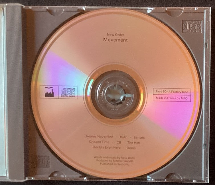 New Order - Movement (CD, Import, Like New) -JD