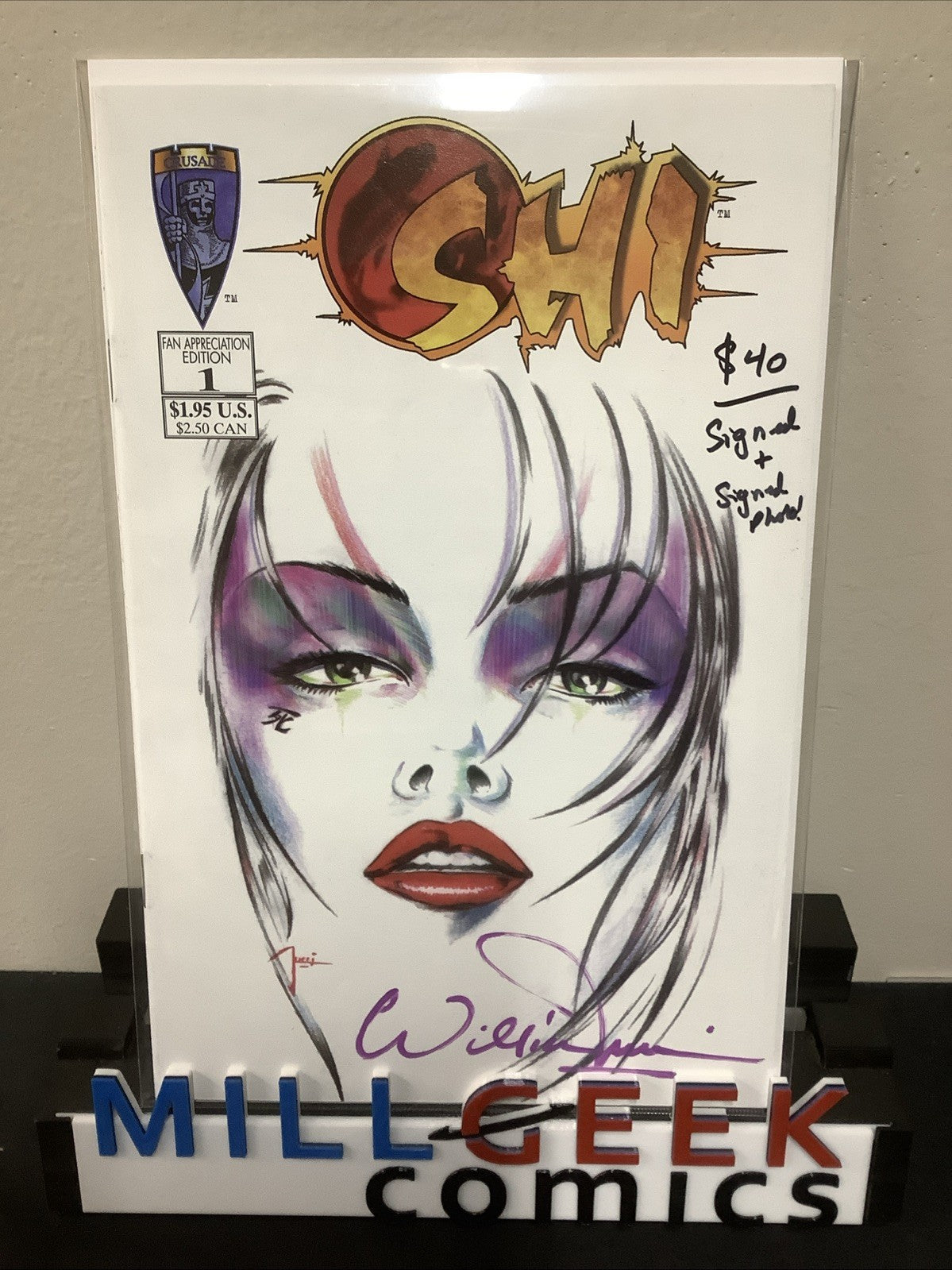 Shi Fan Appreciation Edition #1 (Crusade Comics 1995) Signed W/ Signed Photo