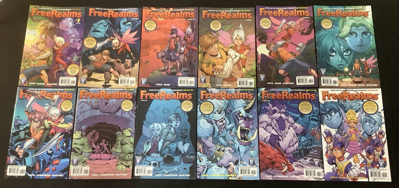Free Realms #1-12 Complete Comic Set, Wildstorm, SCARCE, Based On The Hit MMORPG
