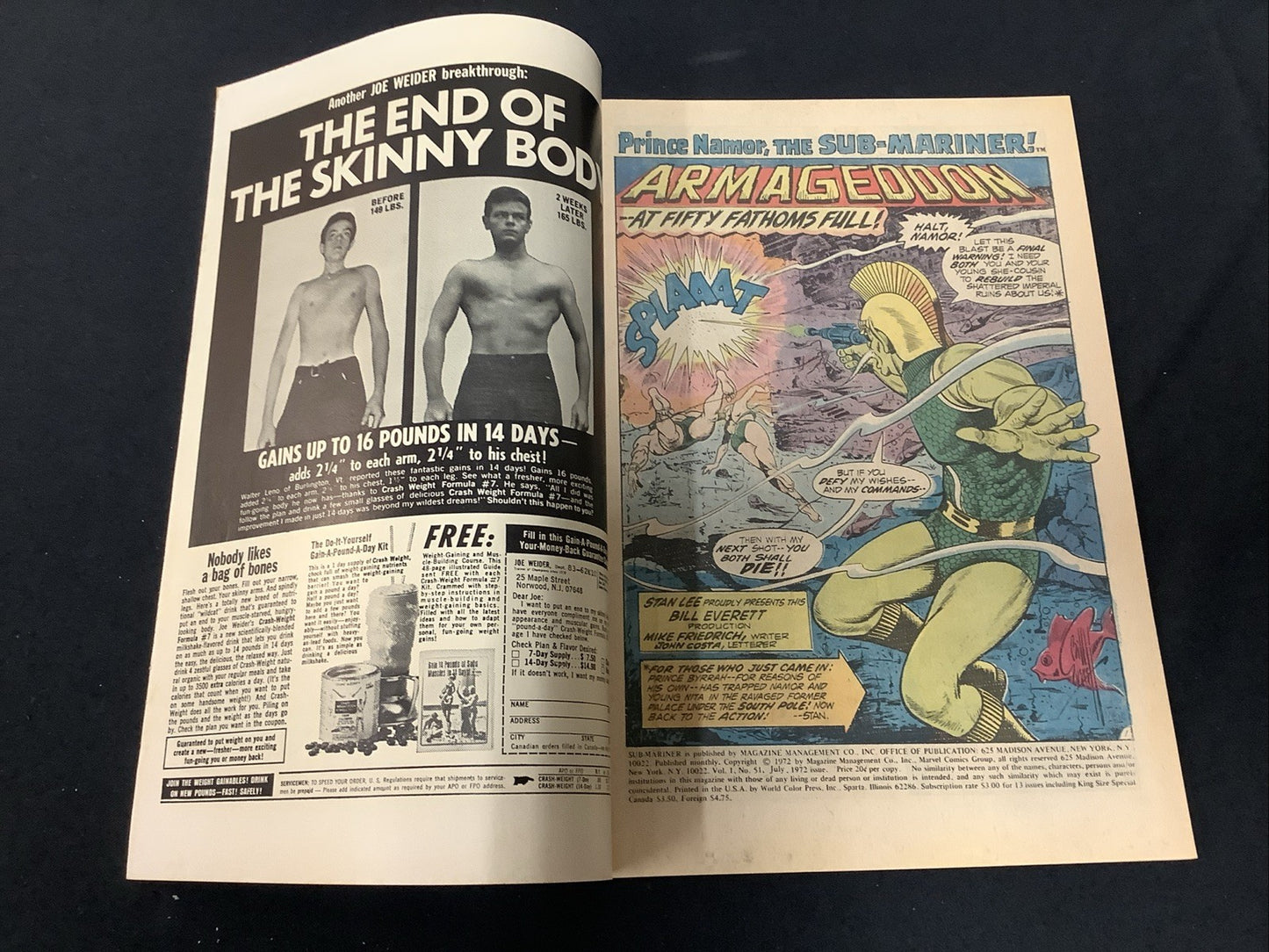 Sub-Mariner #51 (Marvel Comics July 1972) VF (8.0)  Origin Of Namorita