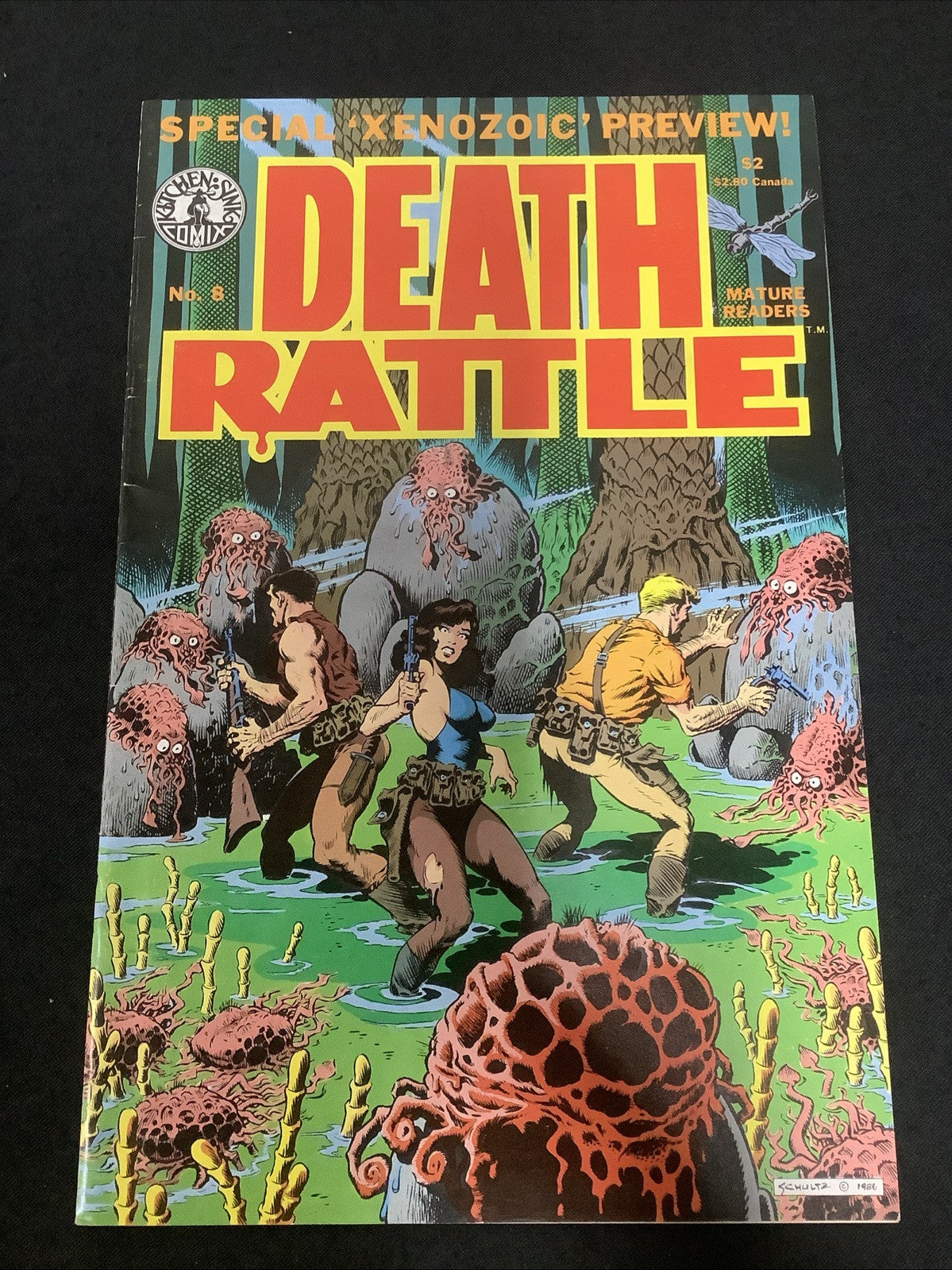 Death Rattle #8 (1986) VF- (7.5) 1st App Xenozoic Tales/Cadillacs And Dinosaurs