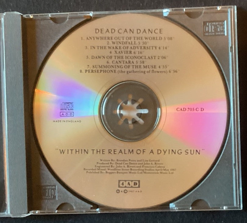 Dead Can Dance Within The Realm Of A Dying Sun (CD, UK Import, Like New) -JD