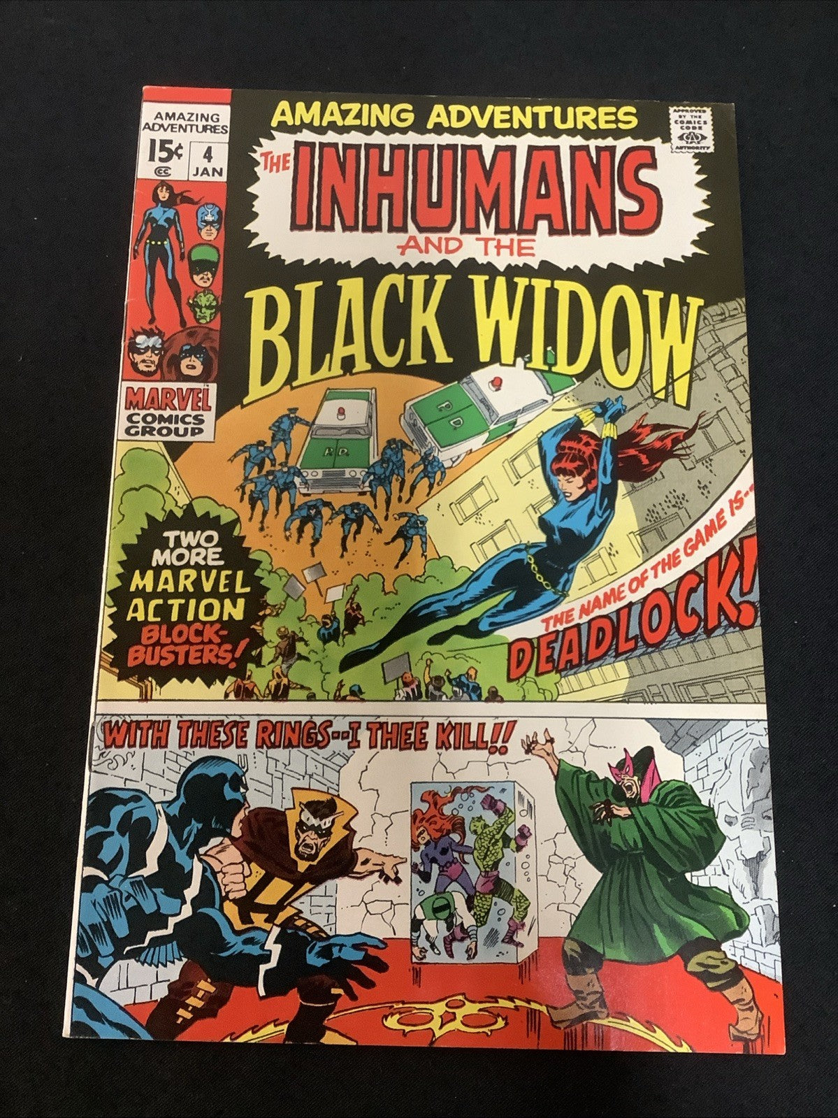 Amazing Adventures #4 (Marvel Comics January 1971) VF (8.0) Inhumans/Black Widow