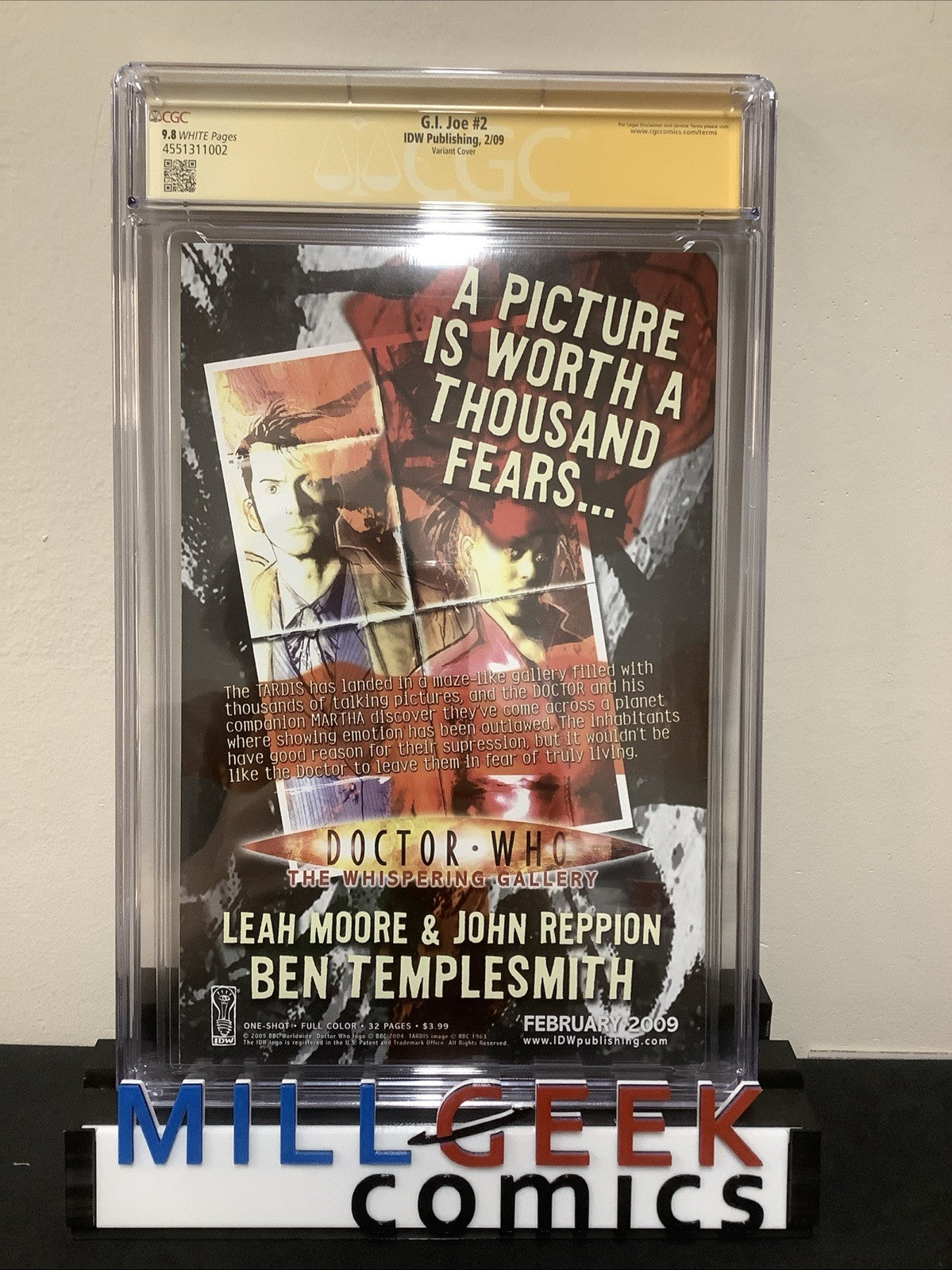 GI Joe #2 (Feb 2009) CGC Graded 9.8 (NM/M) White Pages, Adam Hughes Autographed!