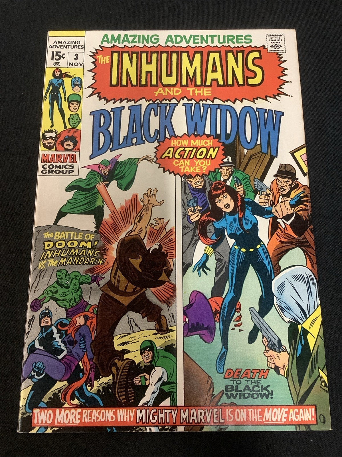 Amazing Adventures #3 (Marvel Comics Nov 1970) VF (8.0) Inhumans/Black Widow